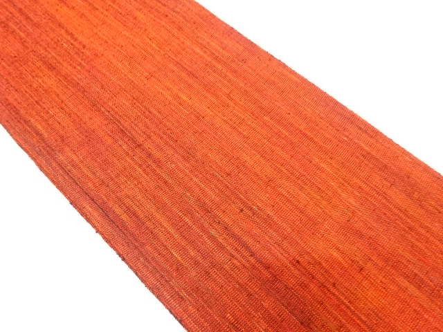 手織り真綿紬　織柄　名古屋帯